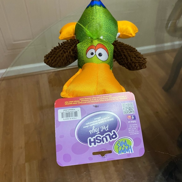 - Happy Tails Duck Dog Toy With Squeaker Very Durable Plush 10” - Picture 7 of 7